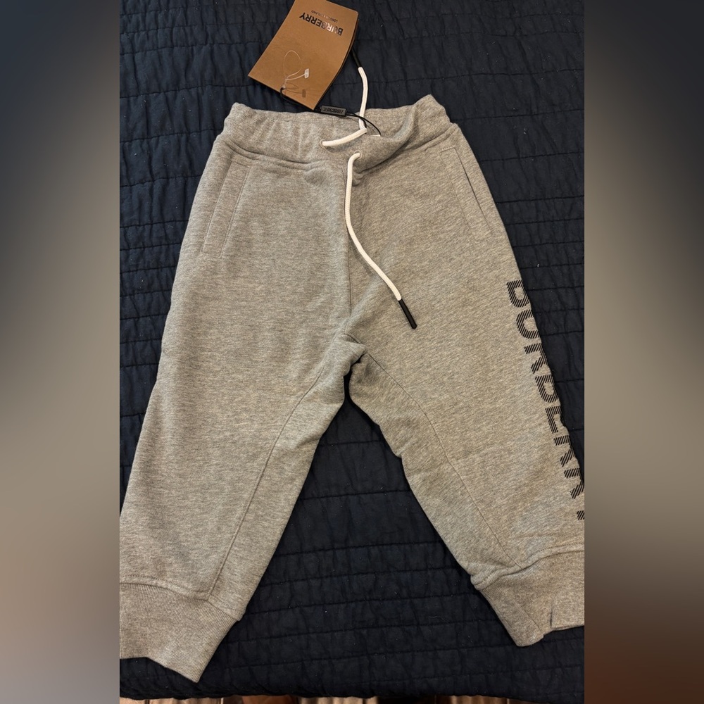 Burberry Kids Light Gray Joggers
